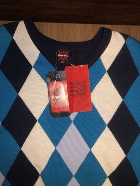 REGAL WEAR sleeveless VEST ADULT MENS Brand New NWT 2XL Blue White Navy